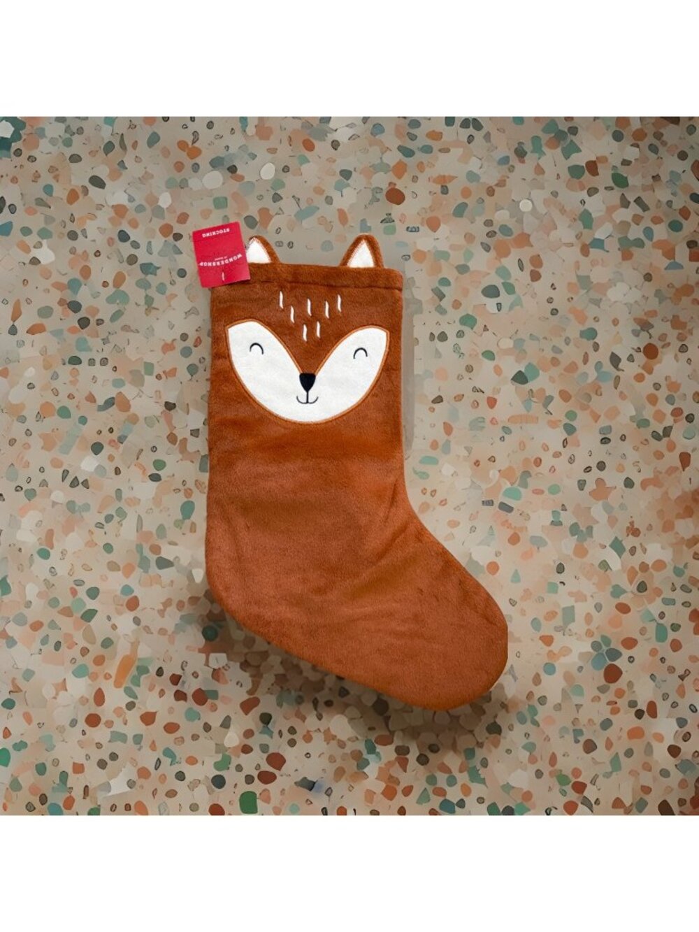 Brown Fawn Deer Christmas Stocking With Ears Reindeer